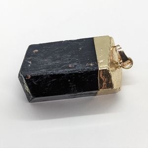 NWOT black tourmaline natural stone pendant